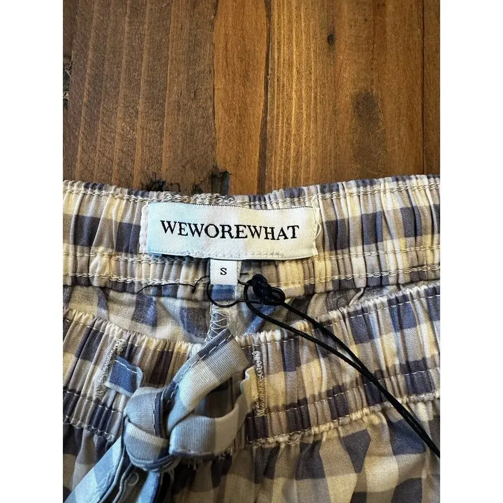 We Wore What Casual Cotton Shorts Pull On Gingham Plaid Size Small Boxers Womens - Picture 2 of 14
